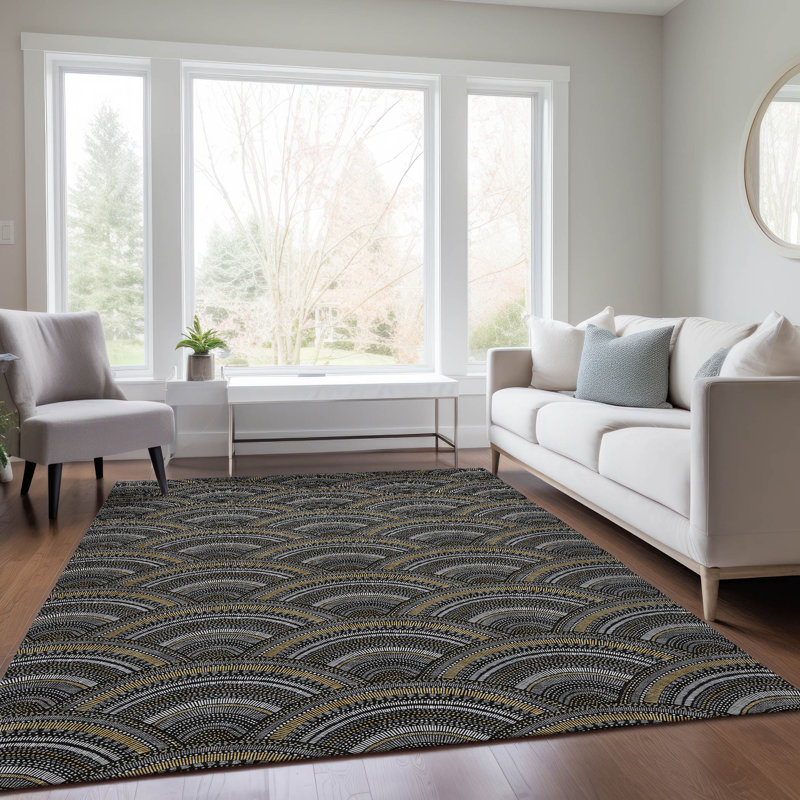 Tapis Chayden avec envers antidérapant, Rectangle 5 pi x 7 pi 6 po