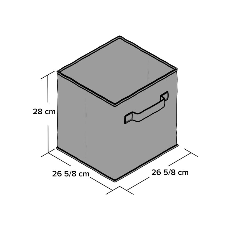 Closetmaid Cubeicals 28cm Fabric Cube Organisers with Handle, Natural