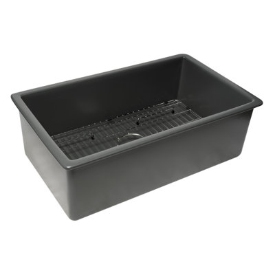 Évier de cuisine encastré en argile réfractaire simple encastrable 32 po x 19 po ABF3219SUD-W