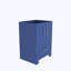 Meuble-lavabo moderne 24 po noir brillant avec poignées rondes en nickel brossé Boston-61917904