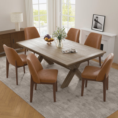 Ensemble de 6 chaises de salle à manger en similicuir Bason