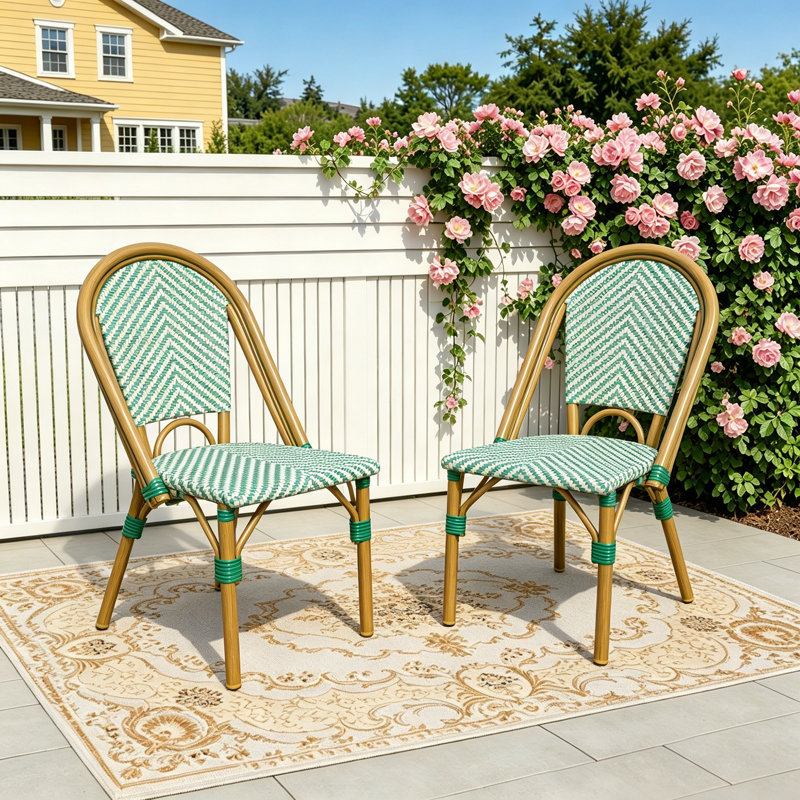 Chaise d'appoint Kasie, Vert/brun