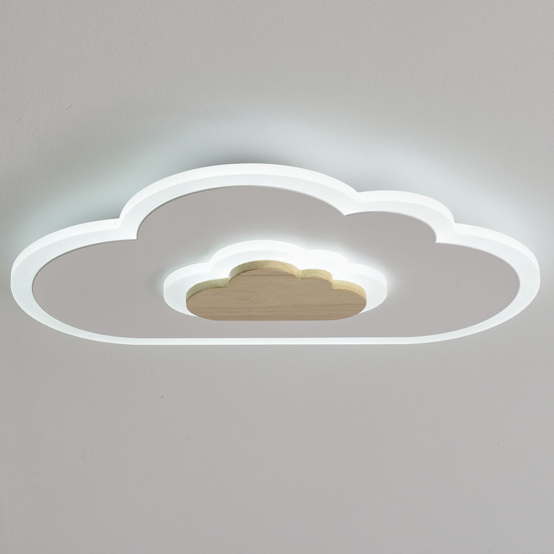 Aadhavan Flush Mount LED Ceiling Light Living Room Children's Room Lamp, 14.6" H x 19.7" W x 3.15" D