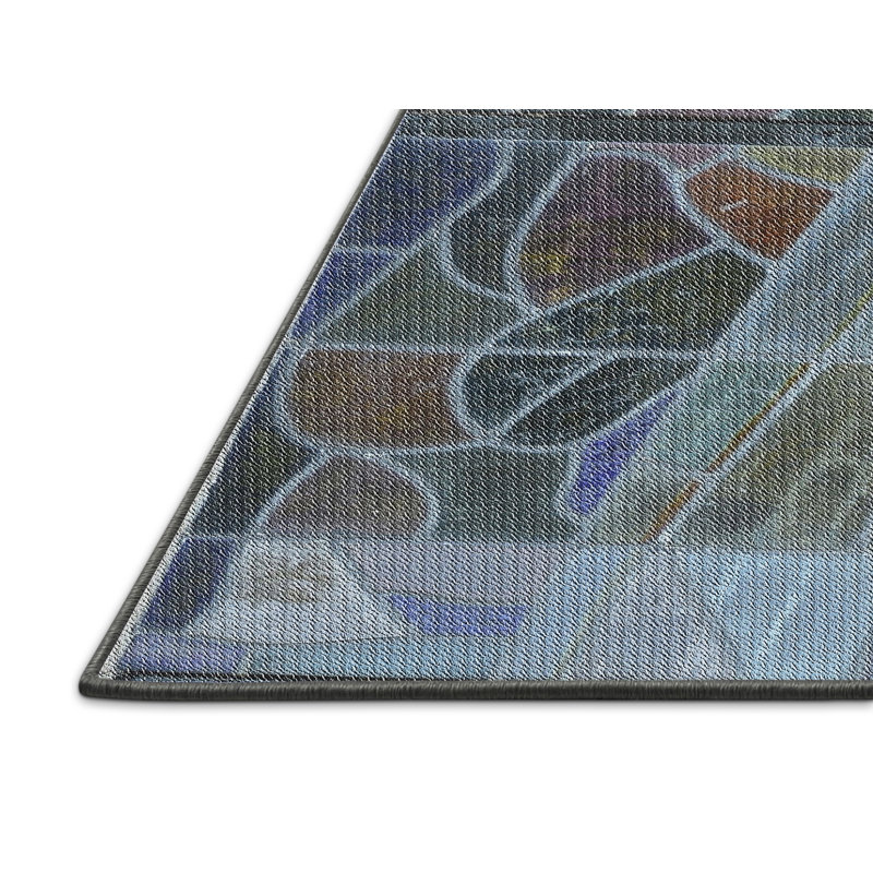 Brun Tapis décoratif, Rectangle 5 pi x 8 pi