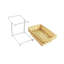 7.8 X 19 X 13" Two-tier Display Rack for Counters with 2 Wicker Baskets, Retail Displays