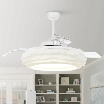 Swasey 52'' Smart Ceiling Fan With 3CCT Dimmable LED Lights And Remote Control, Compatible with Alexa/Google