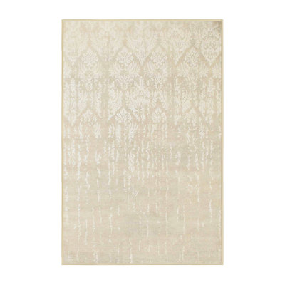 Tapis de zone crème contemporaine