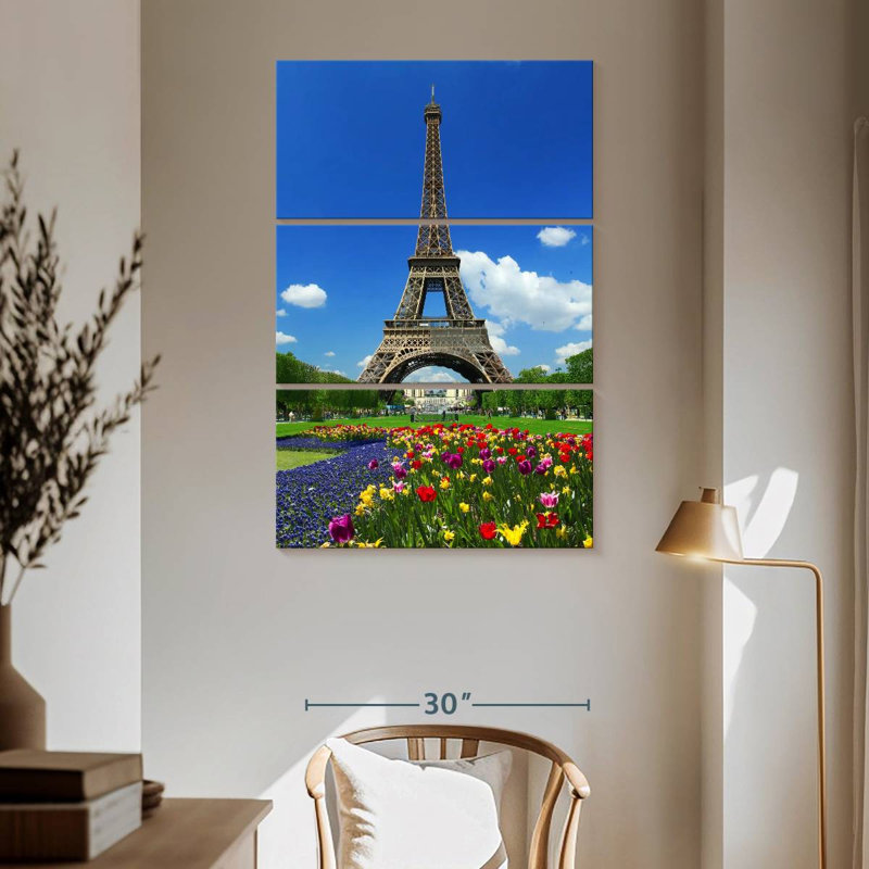 Eiffel Tower At Springtime, 65" H x 42" W