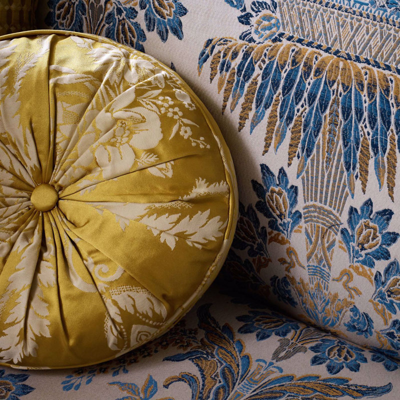 Suffolk Arabesque Silk Fabric, Tigers Eye