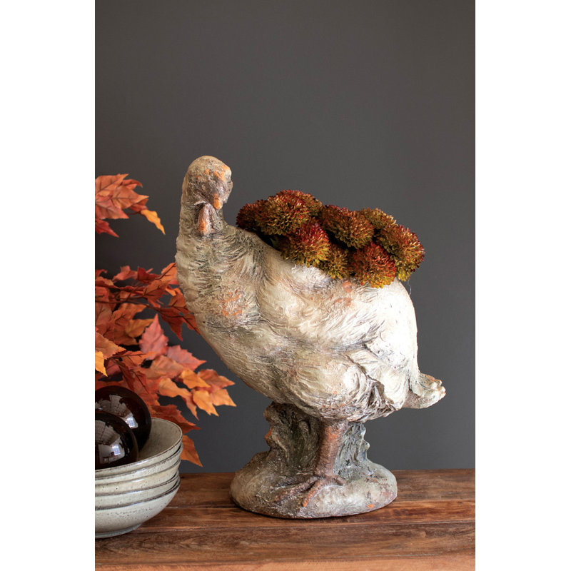  Pot à fleurs en faux dinde - Décoration de jardin - Jardinière d'intérieur H 18,5 "