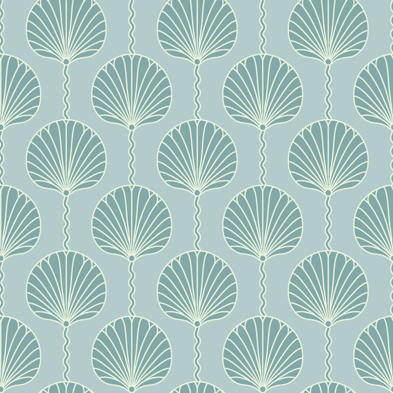 Deco Lily - Wallpaper, Tan, Peel & Stick