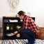Buffet en MDF de 48,5 po avec 2 portes et tablettes Janter