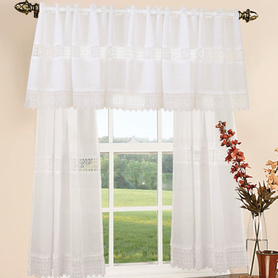 Ensemble de rideaux transparents avec cantonnière Ottinger