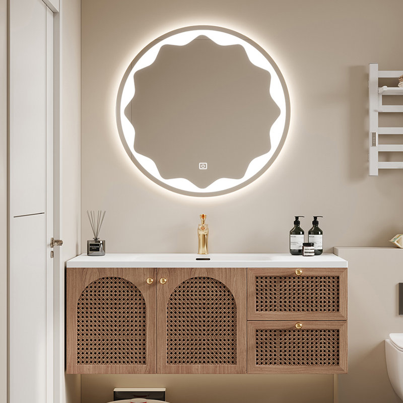 Armoire de salle de bain simple de style japonais, L 51,2 po