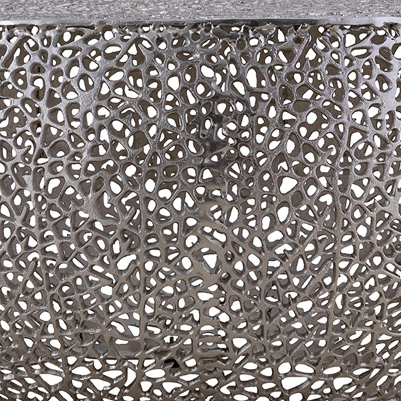 Table basse en aluminium Kawanna, Argent