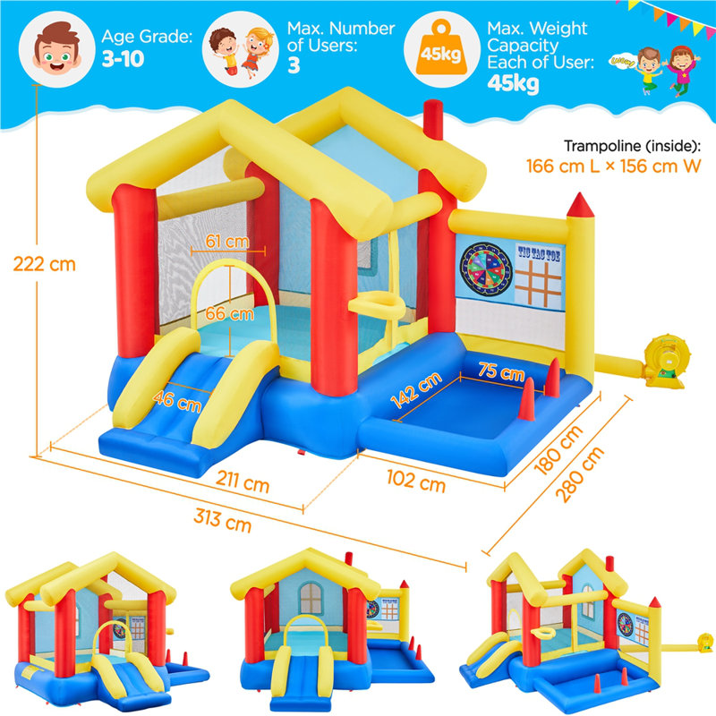 Kids Bounce House, Inflatable Slide