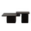 Ensemble de tables basses carrées de style rétro avec finition grain de bois (table seulement)-154928124