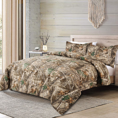 Realtree Edge Camo Comforter Set  Microfiber Rustic Farmhouse Bedding with Pillow – Hunting Cabin Lodge Bed Set Perfect for Camouflage Bedroom