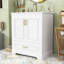 Meuble-lavabo simple autoportant moderne avec lavabo en céramique durable, portes à fermeture en douceur et rangement-1704851114