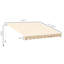 Auvent de jardin 10 pi x 8 pi, parasol beige avec résistance à l'eau, poignée à manivelle manuelle, cadre en aluminium pour terrasse, balcon, abri de soleil pour terrasse de balcon,