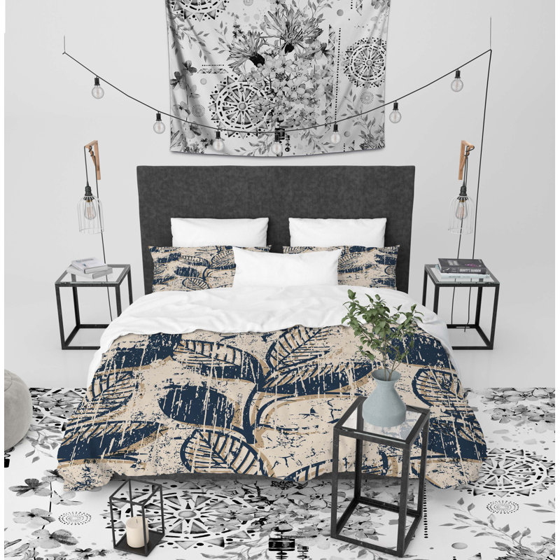 Twig Leaves Polyester Comforter, Twin Comforter + 1 Standard Pillowcase