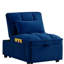 Canapé-lit simple multifonctionnel 4-en-1 avec sac de rangement, canapé-lit coulissant simple à dossier et coussin réglables, chaise longue convertible, bleu marine-1871410653