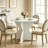 36''  Modern Round Dining Table with Cross Pedestal