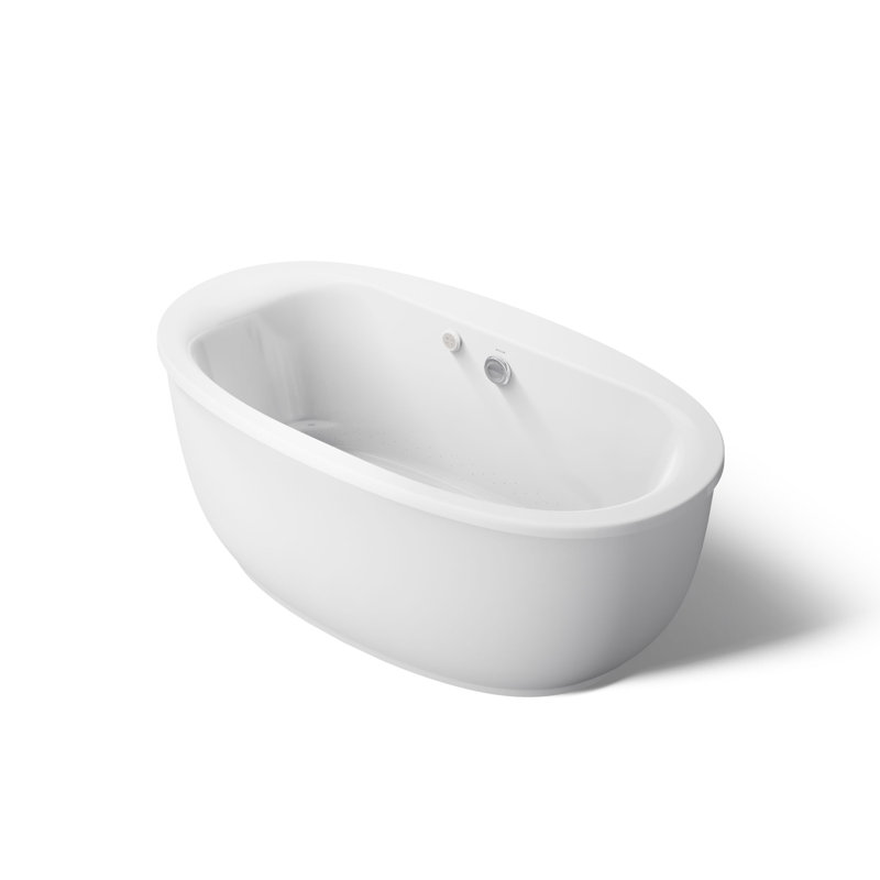Sunstruck® 65.5" x 36" Oval Freestanding Heated, White