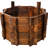 Wooden Rustic Wishing Well Planter For Garden And Yard With Hanging Bucket Shade Fascination, 25X25x53 Outdoor & Element, Brown