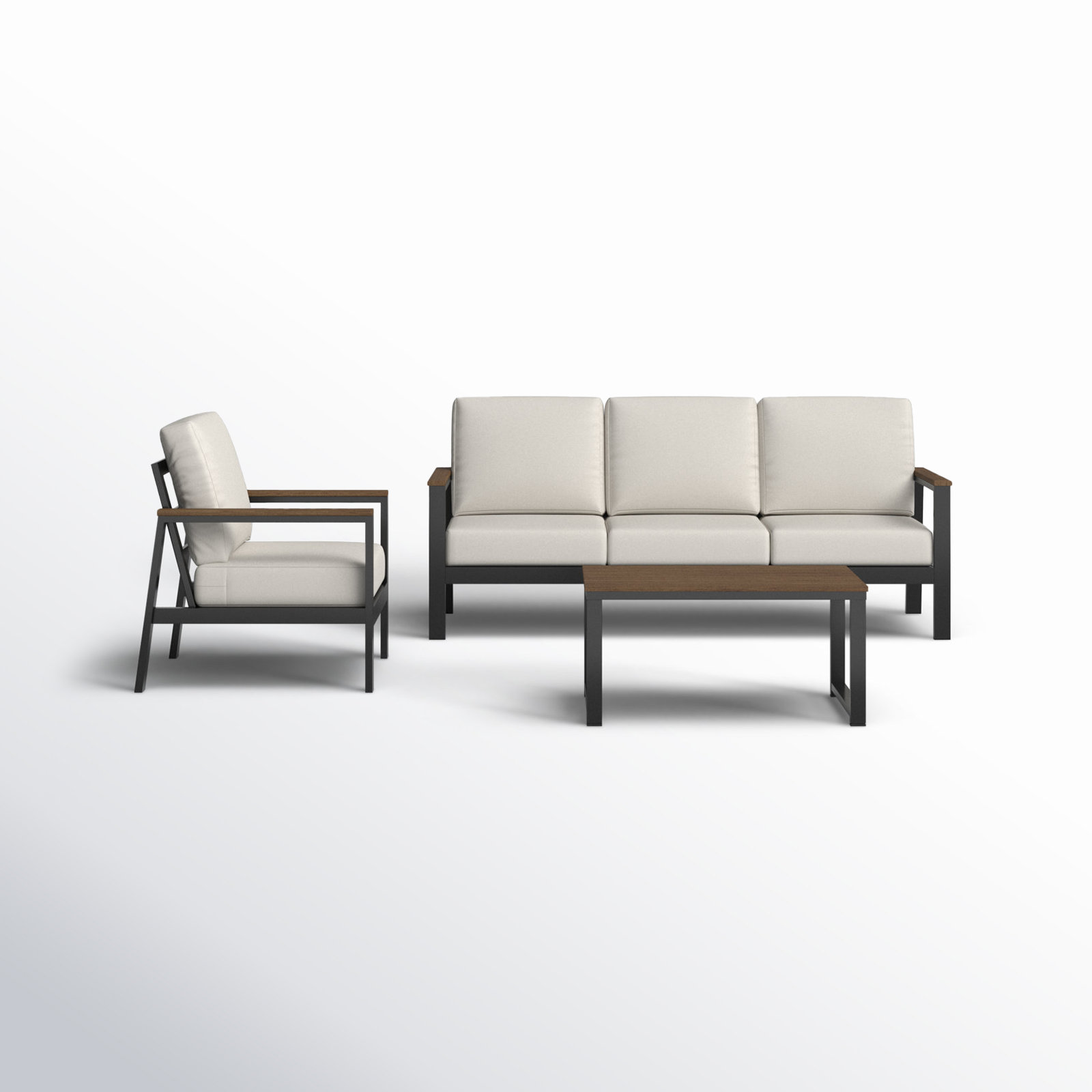 Townsend 4-Person Sunbrella® Patio Seating Group, Sunbrella Canvas Natural