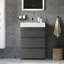 Meuble-lavabo simple autoportant 24 po avec plateau en résine 24 po-607774017