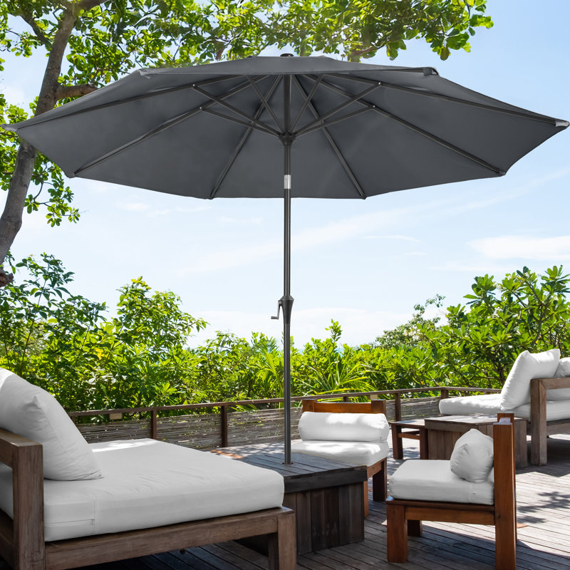 Parasol d'extérieur 10 pi Pure Garden, Gris