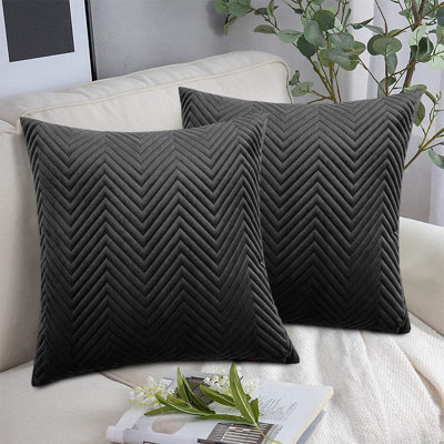 Embossed Velvet Cushion Cover (Pack of 2)