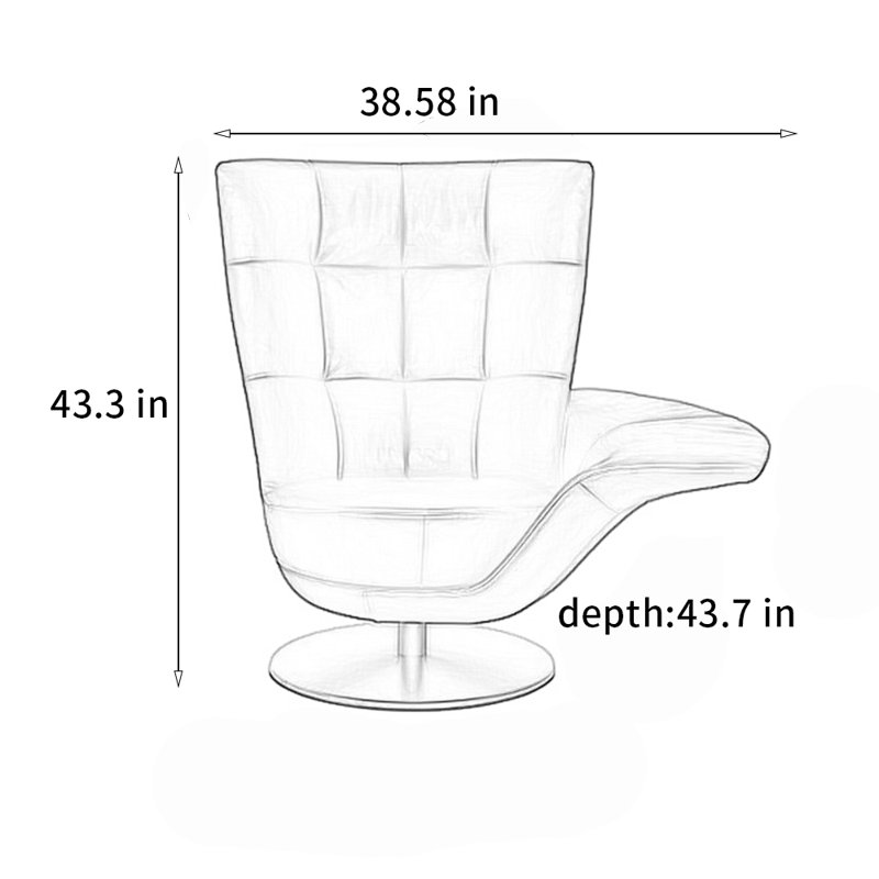 360° rotating lounge chair, Silver