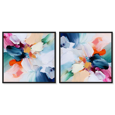 «Visual Poem III», ensemble d'art abstrait sur toile par Art Remedy