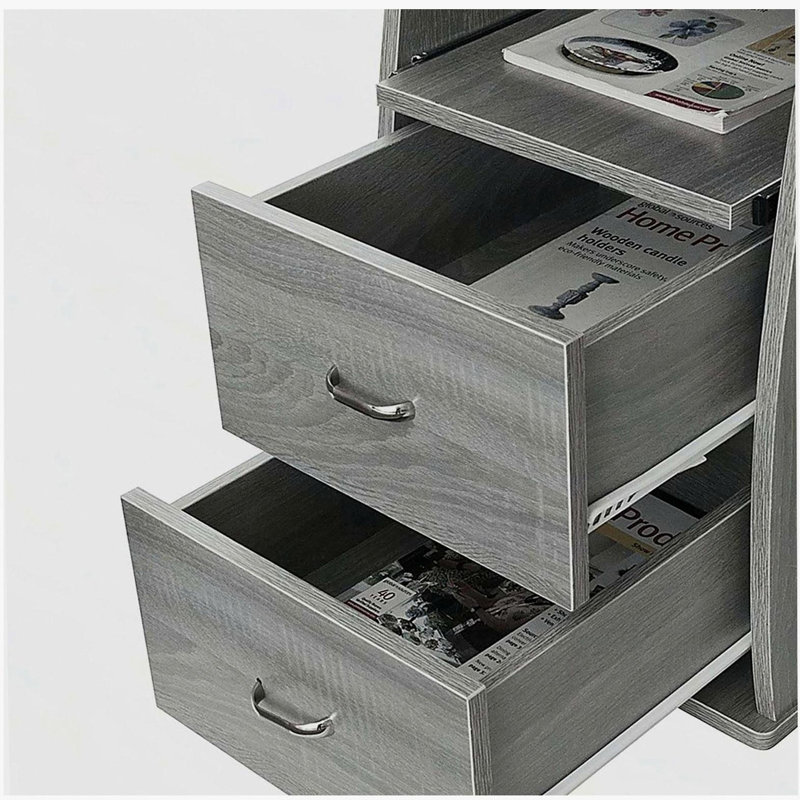 Bureau d'ordinateur complet avec rangement, gris