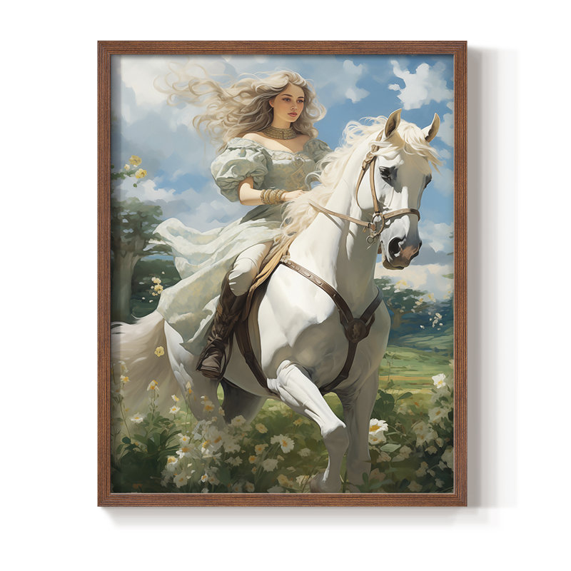 Reproduction encadrée WOMEN Series CMLIV - bois massif, H 11 po x l 9 po, Noyer
