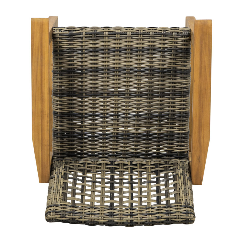 2 pièces en bois et chaises - support, tissage durable, base de salle à manger 26,47 l x 23,67 P 34,23H,