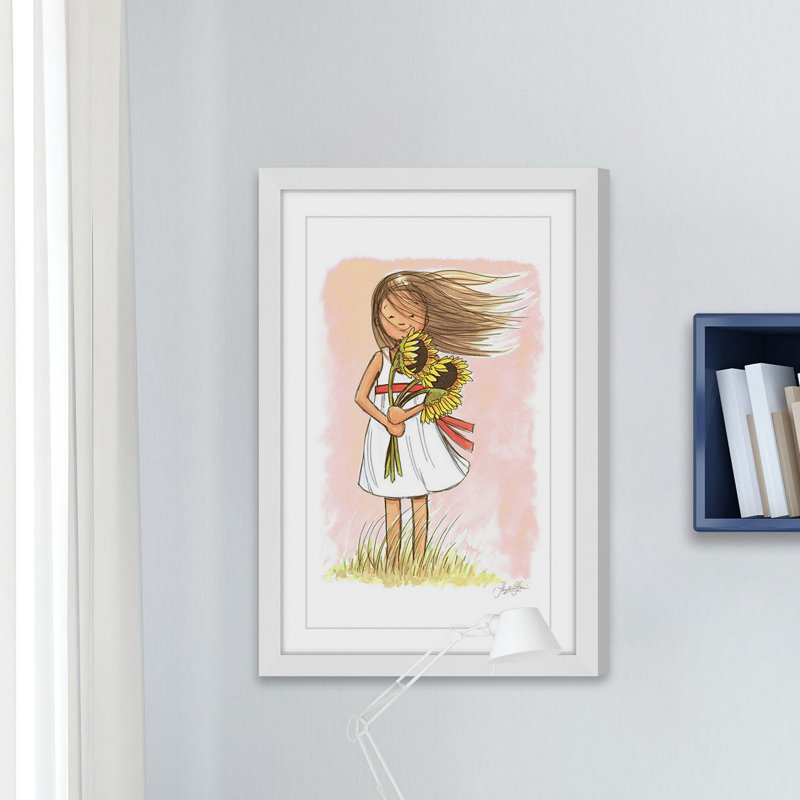 'Sunflower' Framed Print, 18" H x 12" W x 1.5" D