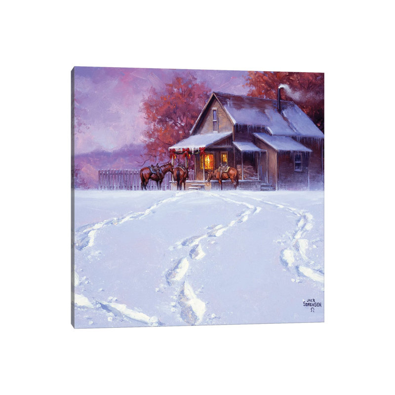 All Tracks Lead Home For The Holidays by Jack Sorenson - Wrapped Canvas Gallery-Wrapped Canvas Giclée, 30.48cm H x 30.48cm W