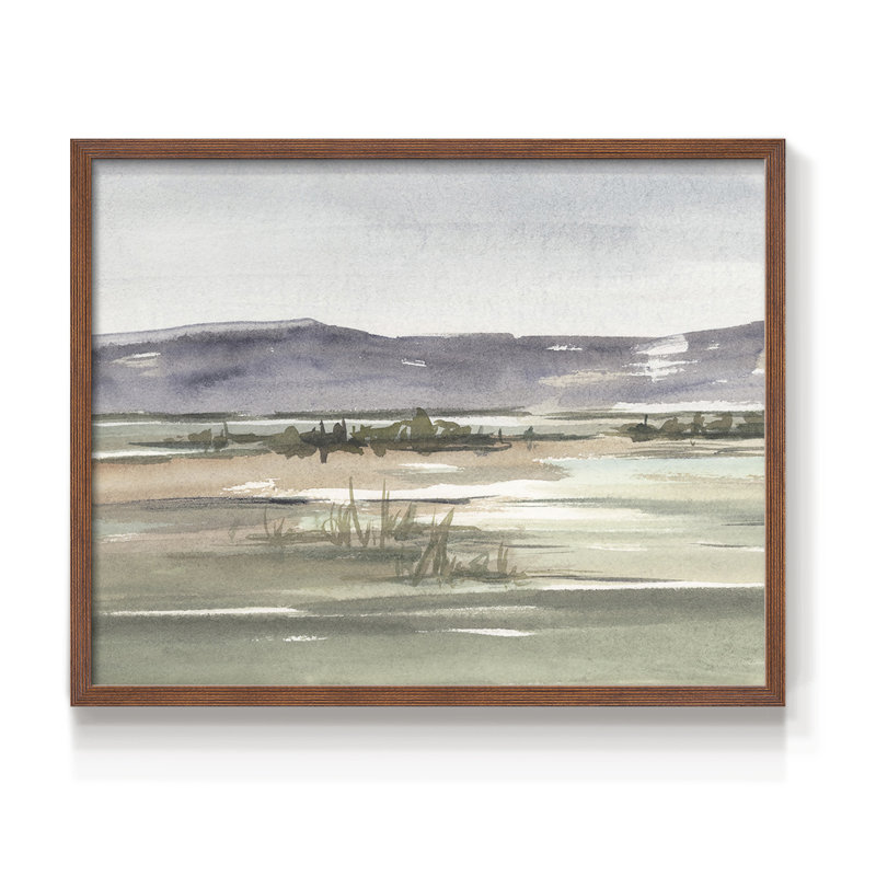«Mute Marsh II», reproduction encadrée, H 22 po x l 28 po, Noyer