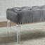 Valley Button Tufted Velvet Upholstered Bench With Acrylic Leg-924471325