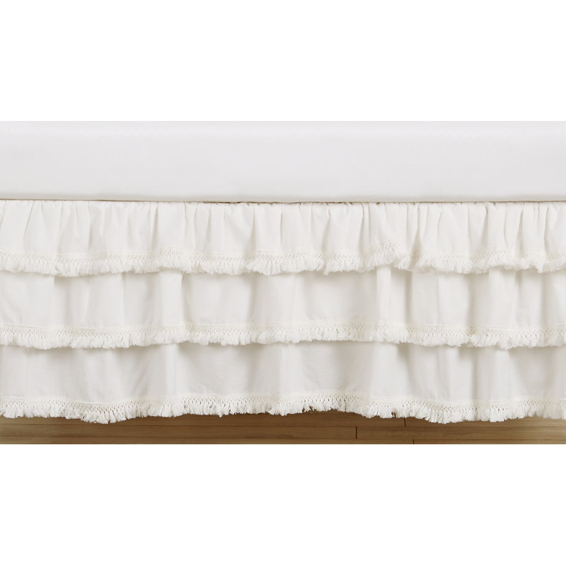 Volant 100% coton avec broderie Boho Fringe Boho