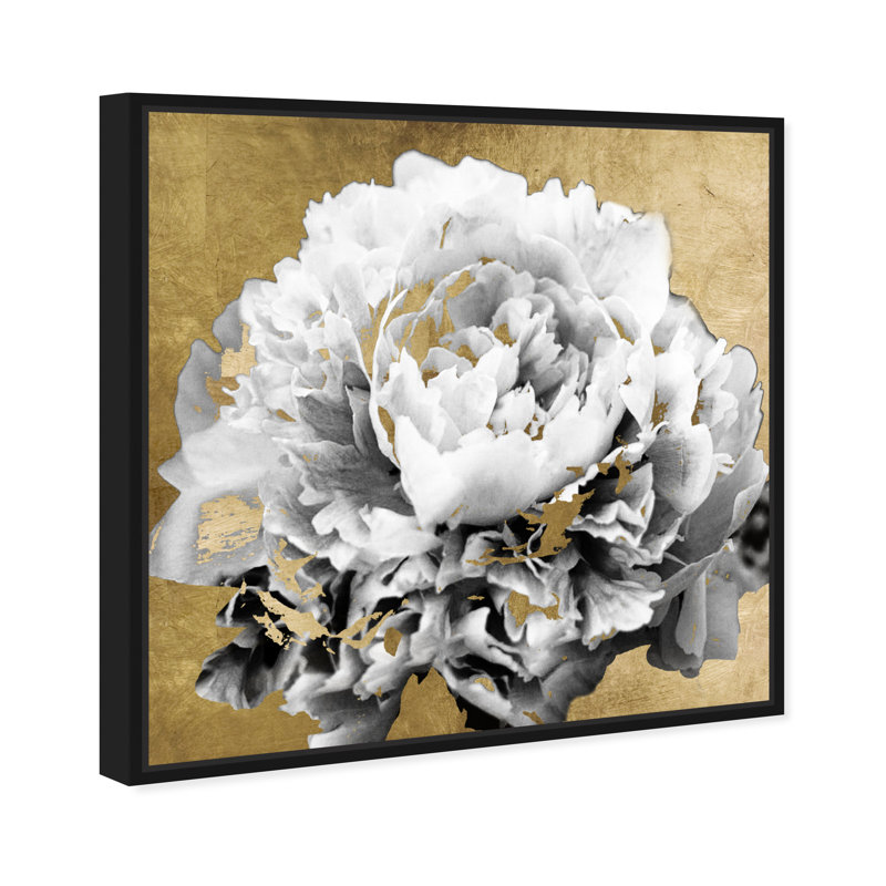 Parfum Magnolia - peinture sur toile, H 24 po x l 24 po, Toile avec cadre noir