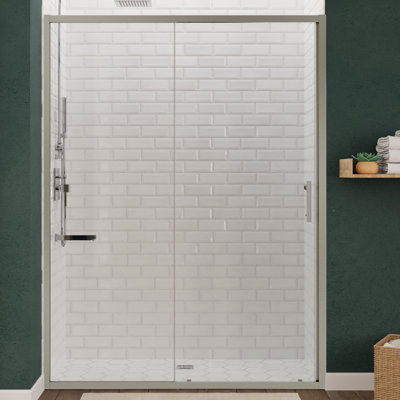 Halberd Series 60" W x 72" H Single Sliding Framed Shower Door