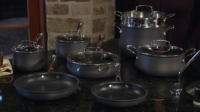 13-Piece Hard Anodized Non-Stick Aluminum Cookware Set