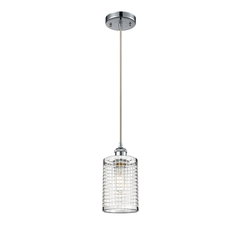 Luminaire suspendu à 1 lumière Argiro, Chrome poli, Chrome poli