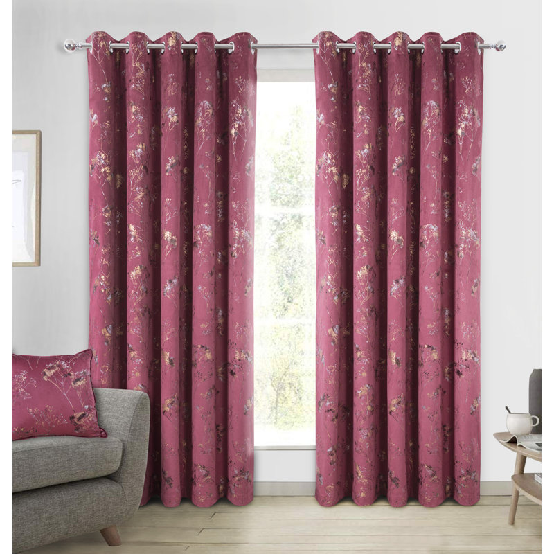 Amea Eyelet Room Darkening Thermal Curtains, 229 cm x 229 cm, Natural