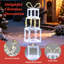  Ensemble d'extérieur de 3 boîtes de lumières de Noël pré-éclairées avec lumières DEL blanc chaud et froid