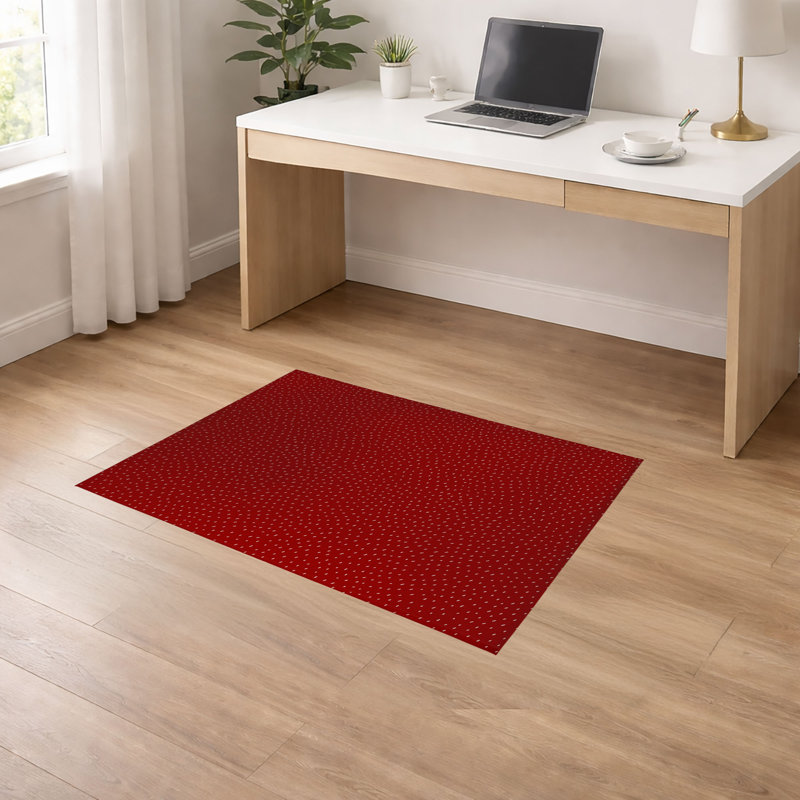Tapis de bureau Paulie, 72" W x 48" D, Cranberry Red